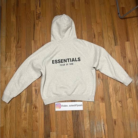 Fog Essentials Oatmeal Hoodie Size M